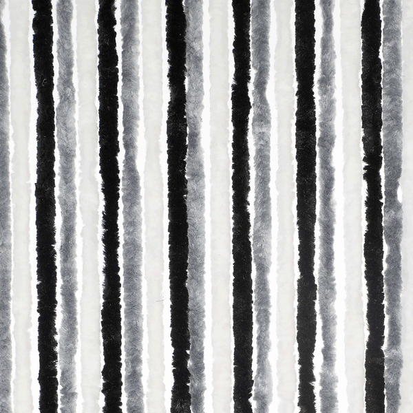 Livn Türvorhang Chenille grau/schwarz/weiß 100x230cm