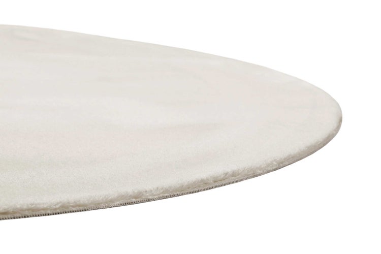 Teppich Rund Creme Beige soft & weich Lago Homie Living 80 cm rund