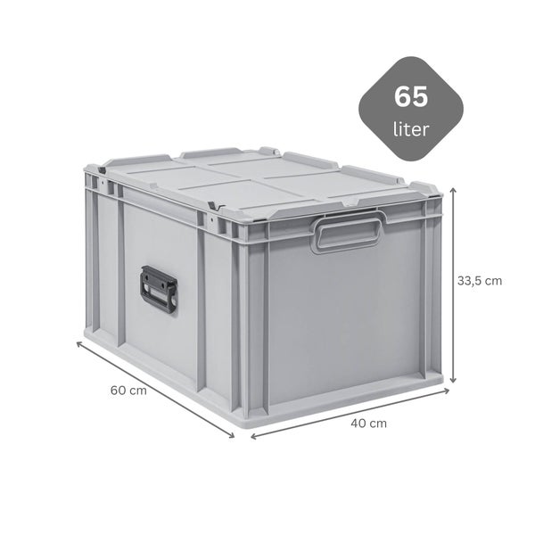 PROREGAL SuperSparSet 10 x Eurobox NextGen Portable HxBxT 33,5 x 40 x 60 cm 65 Liter Eurobehälter Transportbox Transportbehälter Stapelbehälter