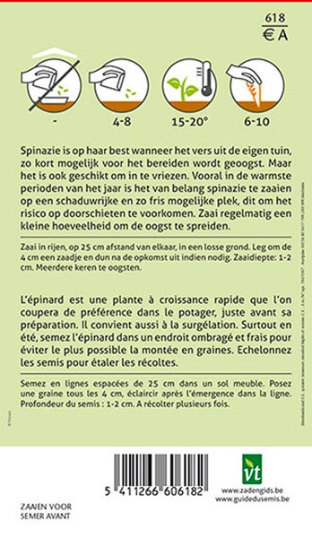 Hinweise zum Anbau von Spinat