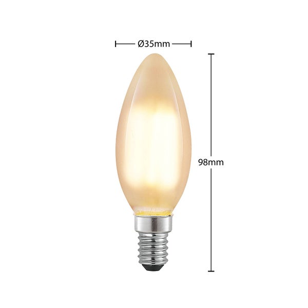 Arcchio LED E14 Lampe 4W Kerzenlampe aus Glas (E14) - Leuchtmittel Lampen Energiesparlampe