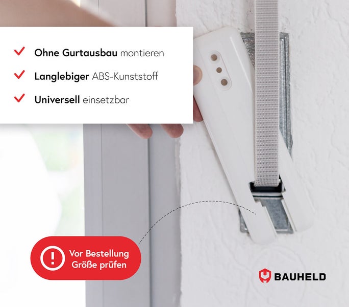 Rollladengurtwickler aus ABS Kunststoff zur Montage ohne Gurtausbau