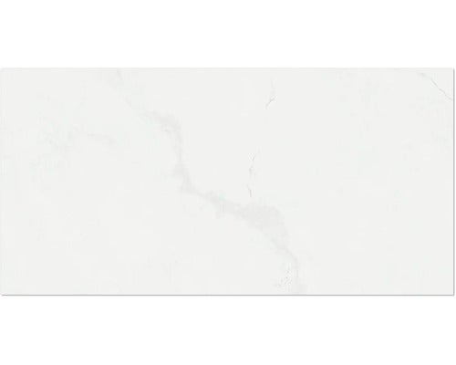 Weiße Fliese mit Marmoroptik für Wand und Boden