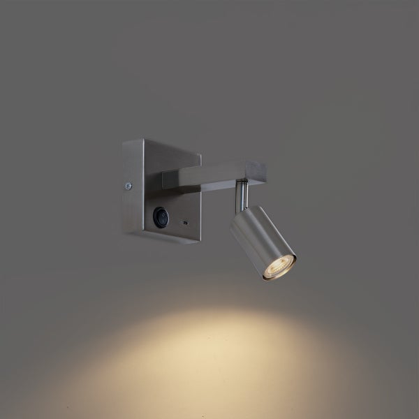 Wandleuchte mit Schalter und USB-Anschluss