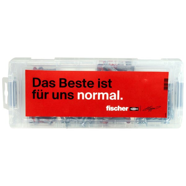 Fischer Dübel und Schrauben Sortiment in transparenter Box
