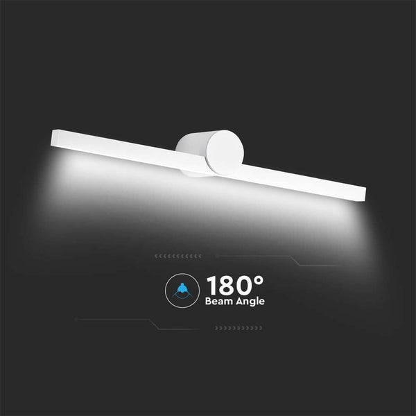 V-TAC VT-7022-W - Spiegelleuchten für die Wand - IP65 - Weiß - 10W - 1530 Lumen - 3000K