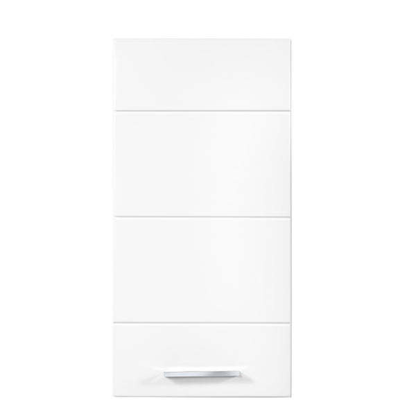 Hängeschrank Bad Weiß 'Der Bademeister', Badschrank, Apothekerschrank oder Medizinschrank schmal aus MDF Holz in 71x35x22 (HxBxT in cm), auch als Badmöbel Set