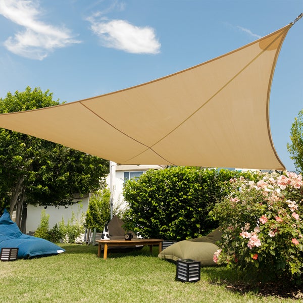 Sonnensegel Luftduchlässig Beige Rechteck 300x200 cm - Maanta® Ez Breez