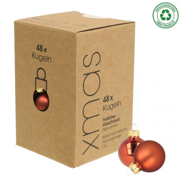 Verpackung mit 48 Christbaumkugeln