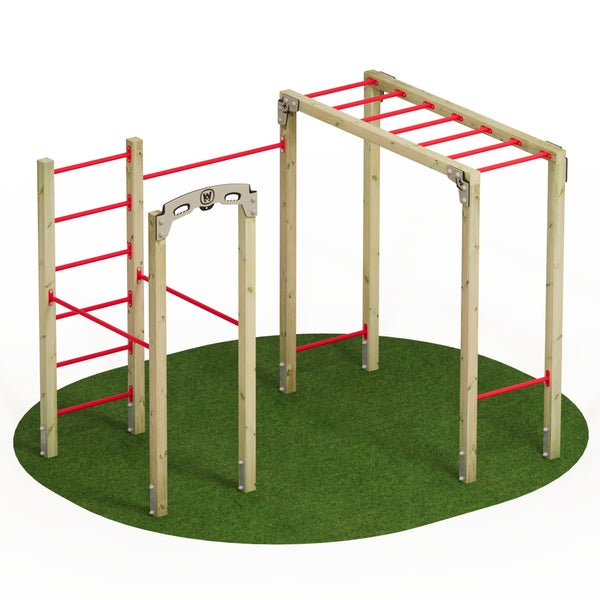 WICKEY FIT Base 805 – Outdoor-Fitnessgerät – rot