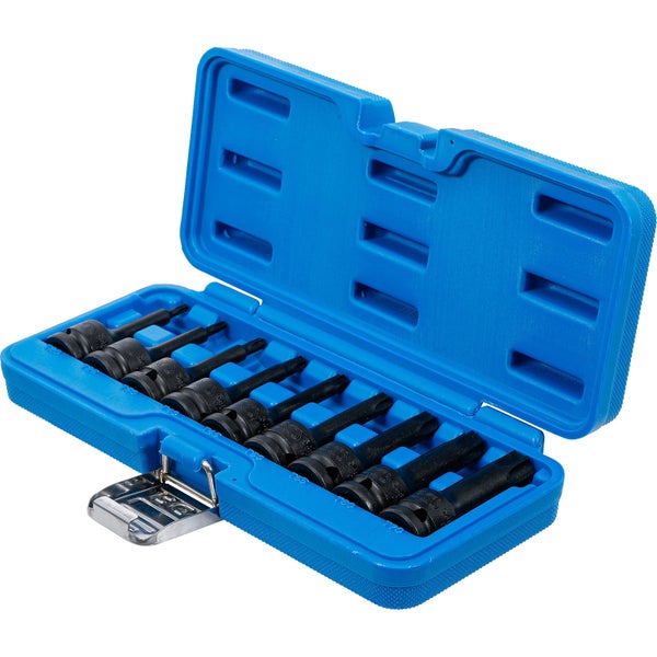 BGS Kraft-Bit-Einsatz-Satz Antrieb Innenvierkant 12,5 mm (1/2) T-Profil (für Torx) T20 - T70 9tlg. - 5480