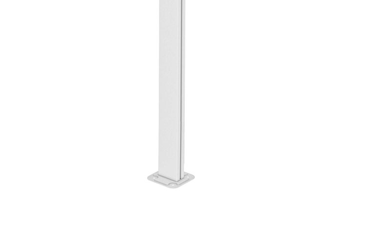 Terrassenüberdachung garten alu Weiß KLEO - Höhe verstellbar 313x300x225/270 cm - mit Polycarbonat Dach Weiß halbtransparent 6mm Auch Pergola/Carport