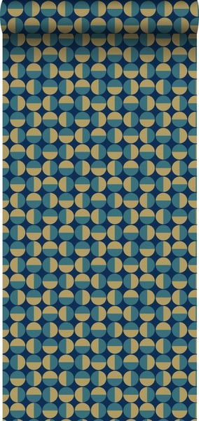 Borastapeter Tapete grafisches Motiv Graublau - 53 cm x 10.05 m - 660703