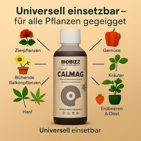BioBizz CalMag 250 ml – Organischer Calcium-Magnesium-Dünger mit Pipette für kräftige Pflanzen