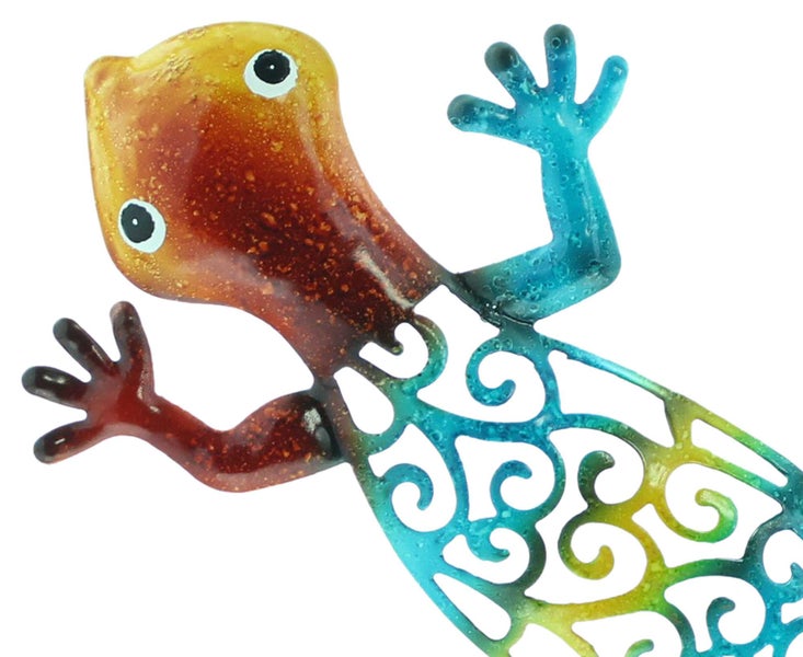 FRANK FLECHTWAREN | Gecko Rainbow, 16 x 1,5 x 31,5 cm, METALL