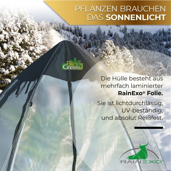 Überwinterungszelt Tropical Island Breeze L für Pflanzen H 200 x Ø 240 cm