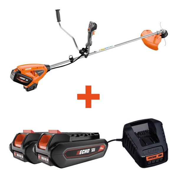 Akkubetriebener Rasentrimmer inklusive zwei Akkus und Ladegerät