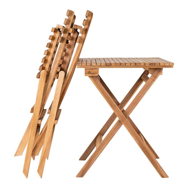 Cuenca Café-Set Set mit Tisch und 2 Stühlen Garten Teak. 50 X 46 X 89 cm
