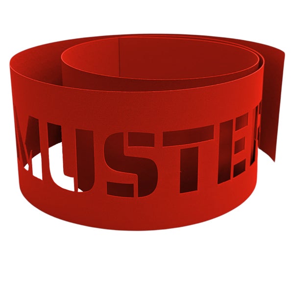 Rotes Musterband aufgerollt