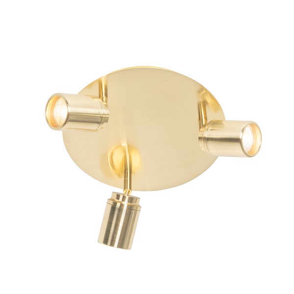 Deckenleuchte mit drei LED-Spots aus Metall