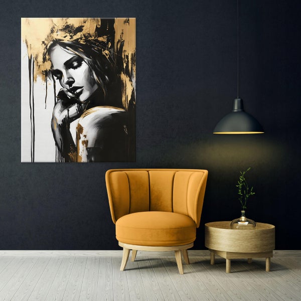 Bilder Abstrakt Frau Modern Leinwandbilder Wohnzimmer 120X80 cm