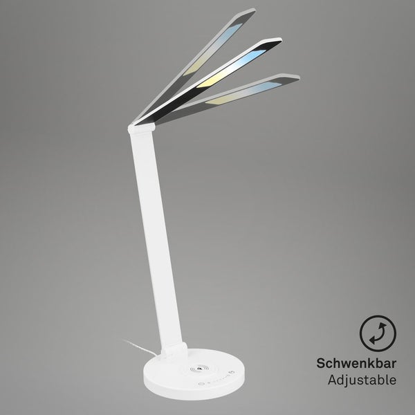 LED Schreibtischlampe Tischlampe Büro Induktive Ladefläche Dimmbar Touch CCT