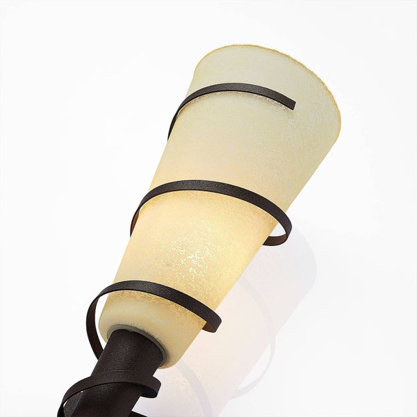 Lindby Wandleuchte, Wandlampe Innen Anouk (Landhaus Vintage Rustikal) in Braun aus Metall (1 flammig E14) - Wandfackel Wandstrahler Wandbeleuchtung Schlafzimmer / Wohnzimmer Wohnzimmerleuchte