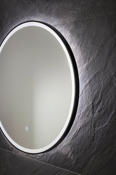 Runder Spiegel mit LED-Beleuchtung zur Wandmontage