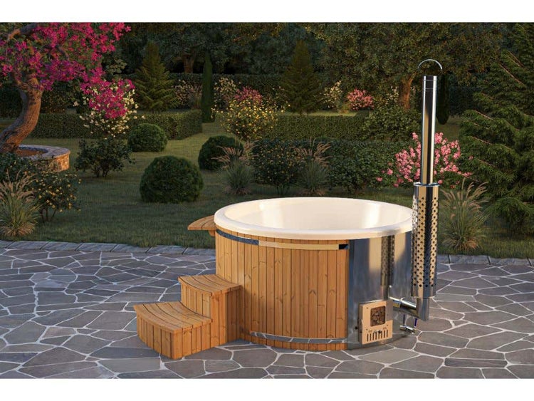 FinnTherm Badefass Stockholm aus Holz 2,2x2,2m