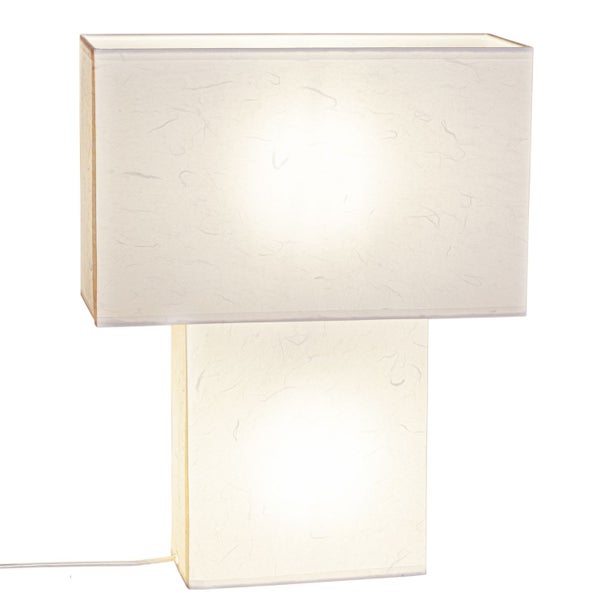 Tischleuchte mit rechteckigem Lampenschirm