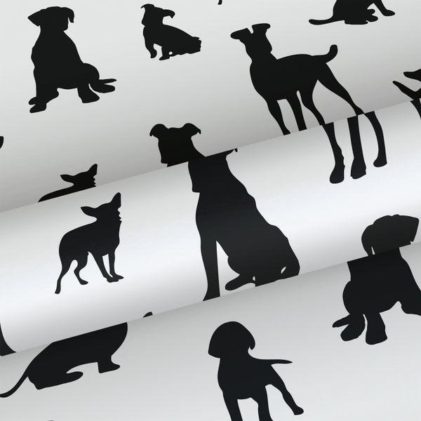 Tapetenrolle mit Hundemotiven
