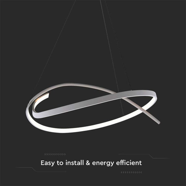 Moderne LED-Hängeleuchte mit geschwungenem Design für den Innenbereich