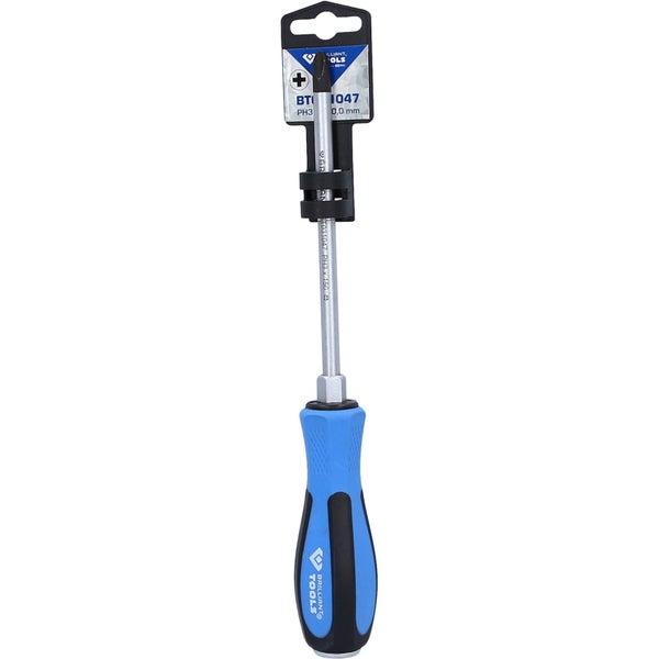 BRILLIANT TOOLS Schraubendreher Kreuzschlitz mit Schlagkappe PH3 x 150 mm - BT031047