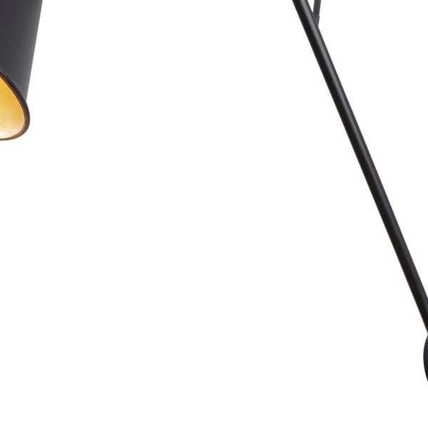 Detail einer schwarzen Stehlampe