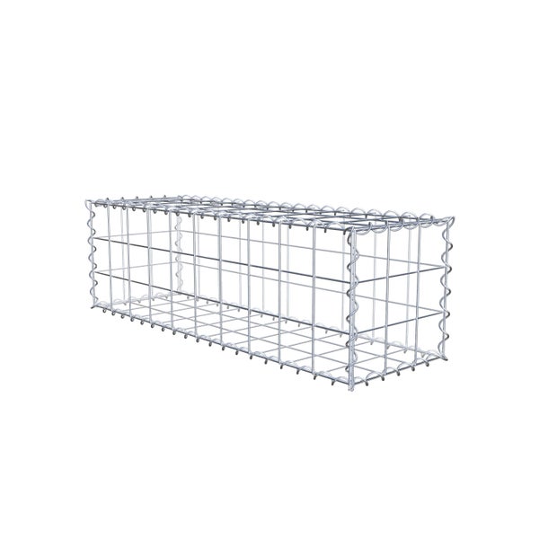 Gabione 100 cm x 30 cm x 30 cm (L x H x T), Maschenweite 10 cm x 10 cm, Spirale