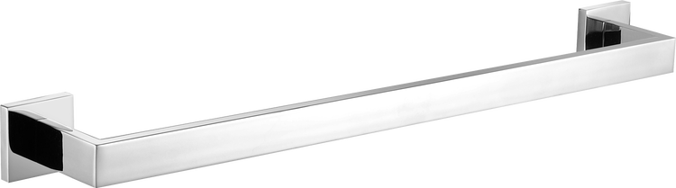 Handtuchstange aus verchromtem Metall im eckigen Design für die Wandmontage im Badezimmer.
