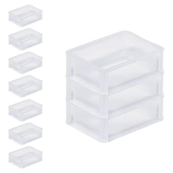 PROREGAL SparSet 10 x Transparenter Eurobehälter BasicLine Mit Geschlossenem Griff HxBxT 7 x 15 x 20 cm 1,3 Liter Eurobox Transportbox