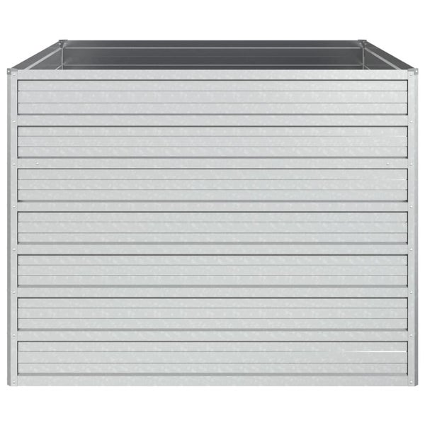 Garten-Hochbeet 100x100x77 cm Verzinkter Stahl Silber