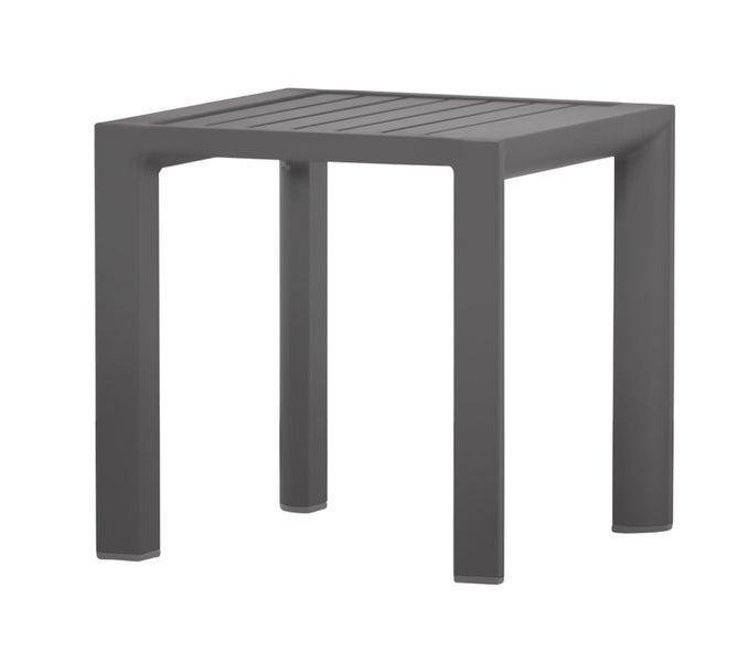 Beistelltisch Aluminium 45 x 45 cm taupe modern leicht für Garten Balkon Terrasse