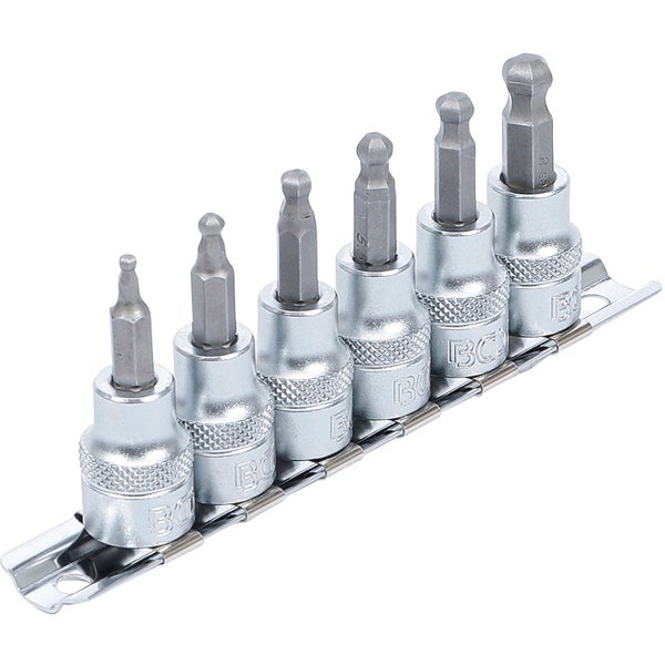 BGS Bit-Einsatz-Satz Antrieb Innenvierkant 10 mm (3/8) Innensechskant mit Kugelkopf 3 - 8 mm 6tlg. - 5109