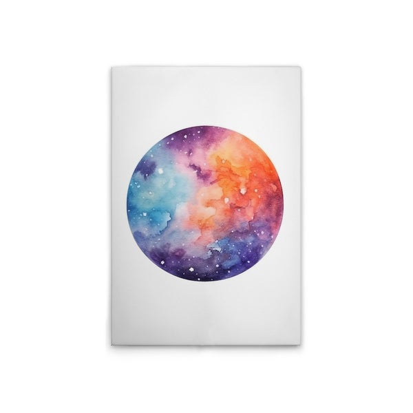 Leinwandbild mit Aquarellmalerei eines kosmischen Nebels