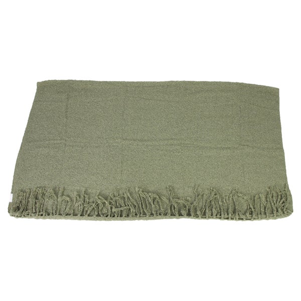 FRANK FLECHTWAREN | Kuscheldecke Olive Green, POLYESTER, 152 x 127 cm