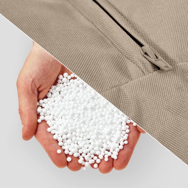 Füllmaterial und Bezugsstoff für Sitzkissen