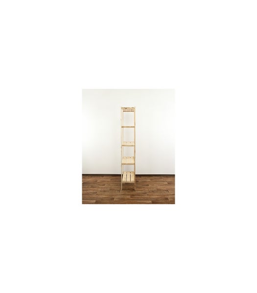 PROREGAL Holzregal Woodland HxBxT 166,4 x 80 x 30 cm Fachlast 120 kg 5 Fachboden Kiefernholz Natur