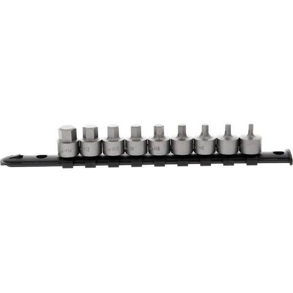 KS TOOLS 3/8 Bit-Stecknuss-Satz Innensechskant kurz 9tlg. 4-14 mm - 917.4000