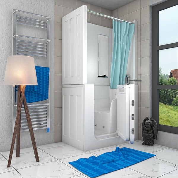 Seniorendusche Wanne Whirlpool S08D-WP-TH-C-R 110x68x205cm