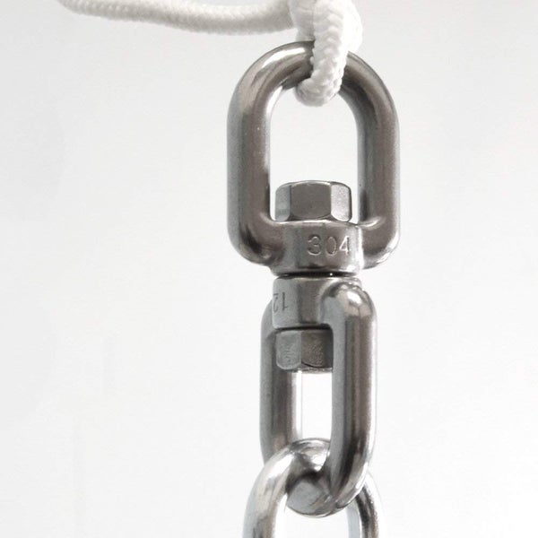 AMANKA 420kg XL Hängesessel Drehwirbel 10x125mm Edelstahl Swivel Hängestuhl Befestigung Boxsack Aufhängung Geschlossen