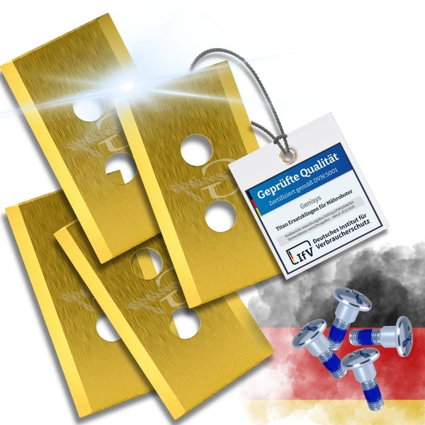 Titan Rasenmähermesser mit Schrauben und Qualitätszertifikat