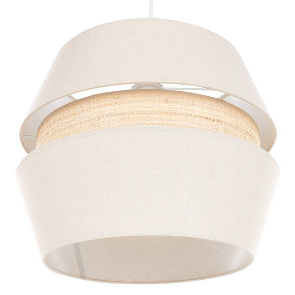 Hängeleuchte aus Leinen Beige ATOYAC