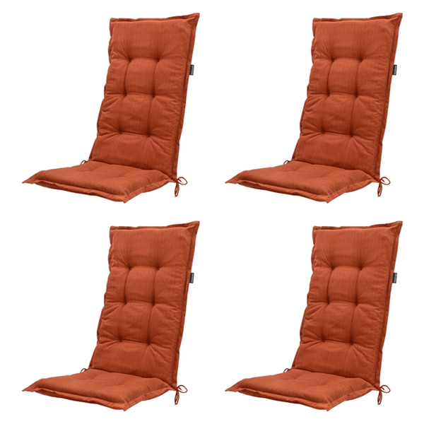 Gartenstuhlauflagen Basic terra - Ca. 105x50 cm - 4er-Set